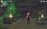 A small camp, the second location of the quest (Image via Genshin Impact)